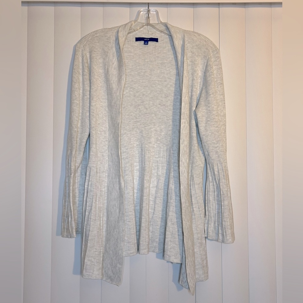 Apt. 9 Gray Open-Front Cardigan Sweater